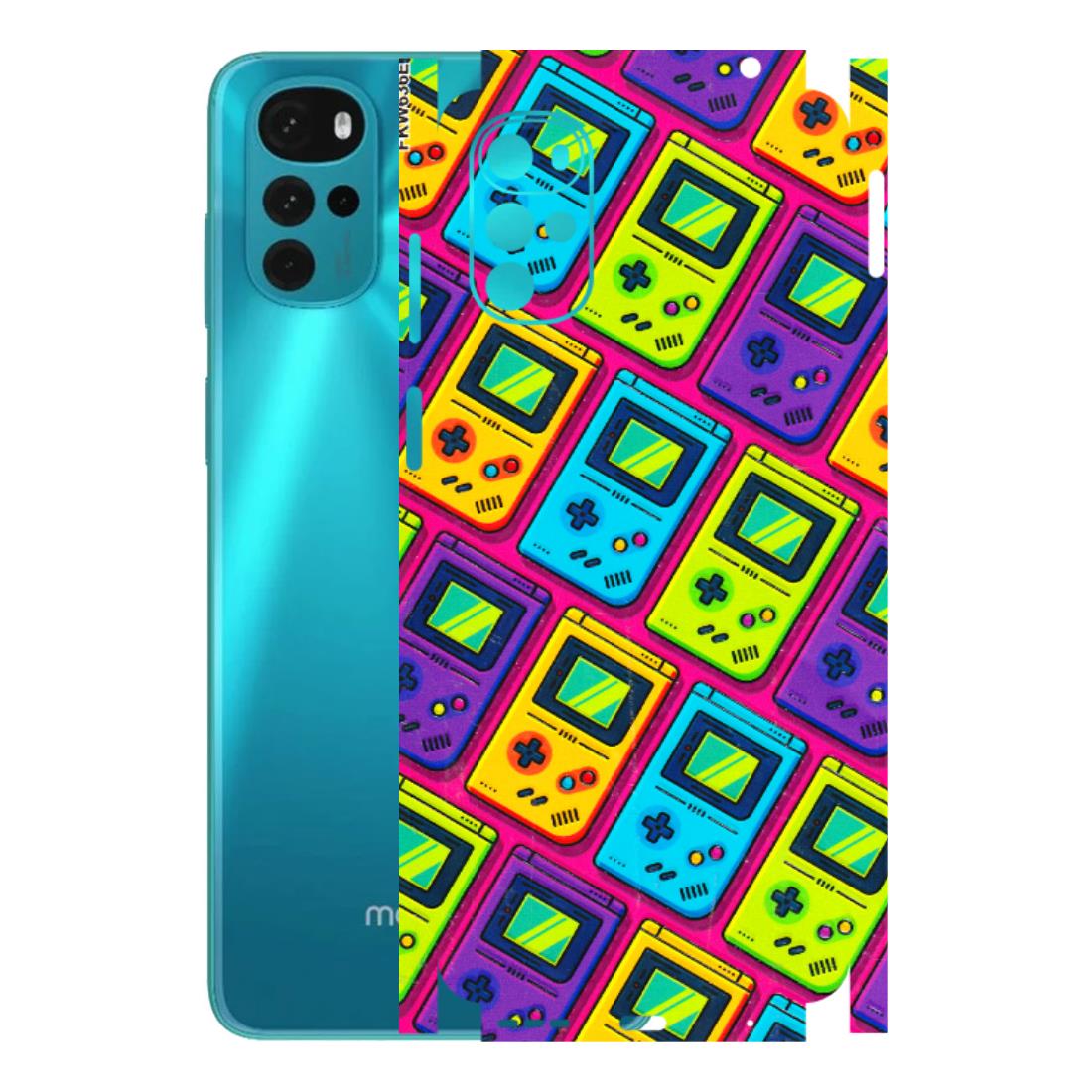 Motorola Phone Skins (All Models) - Gameboy Colourful - 3D Embossed Finish (L-266) Motorola Moto G22