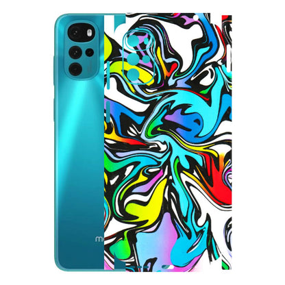 Motorola Phone Skins (All Models) - Abstract Colour Paints - 3D Embossed Finish (L-271) Motorola Moto G22
