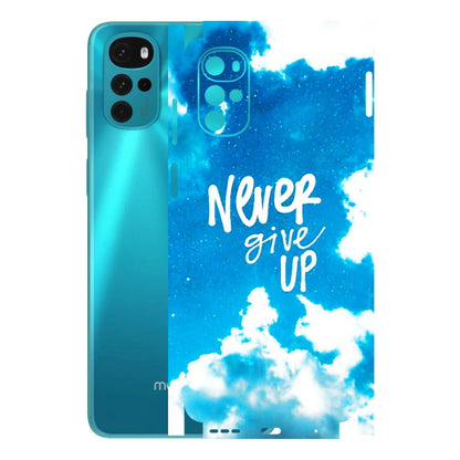 Motorola Phone Skins (All Models) - Never Give Up - 3D Embossed Finish (L-279) Motorola Moto G22