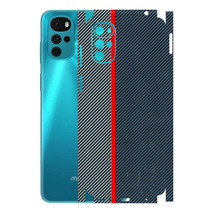 Motorola Phone Skins (All Models) - Blue Sober Lines - 3D Embossed Finish (L-305) Motorola Moto G22