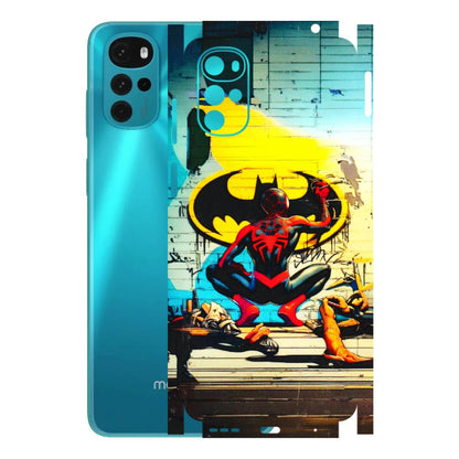 Motorola Phone Skins (All Models) - New Spiderman Bat Logo - 3D Embossed Finish (L-309) Motorola Moto G22
