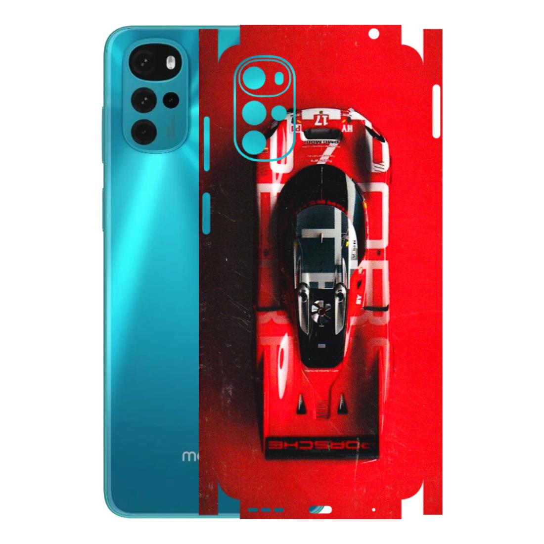 Motorola Phone Skins (All Models) - Red Porsche Car Logo - 3D Embossed Finish (L-315) Motorola Moto G22