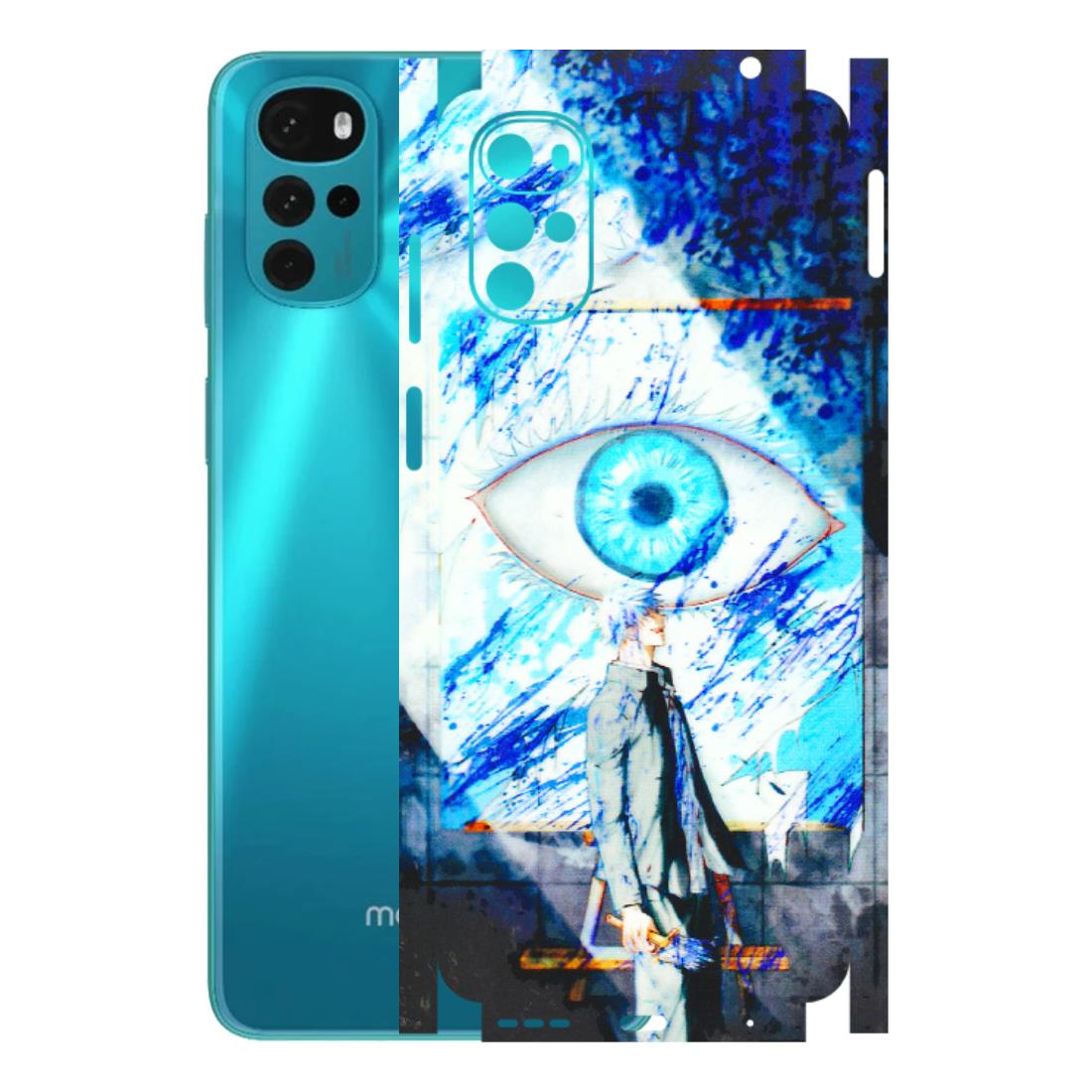 Motorola Phone Skins (All Models) - Anime Sea Blue Eye - 3D Embossed Finish (L-318) Motorola Moto G22