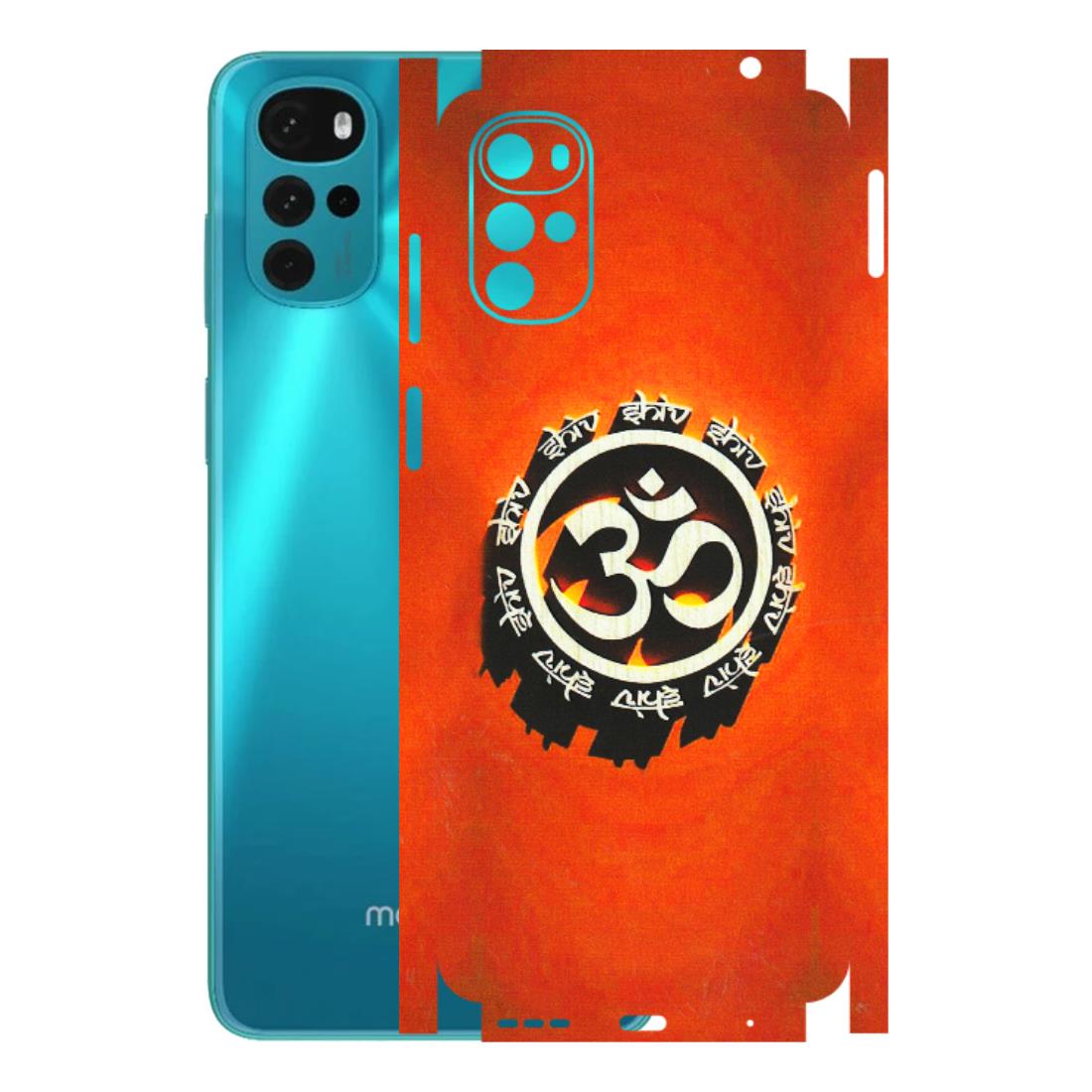 Motorola Phone Skins (All Models) - Aum Shiv Orange - 3D Embossed Finish (L-32) Motorola Moto G22