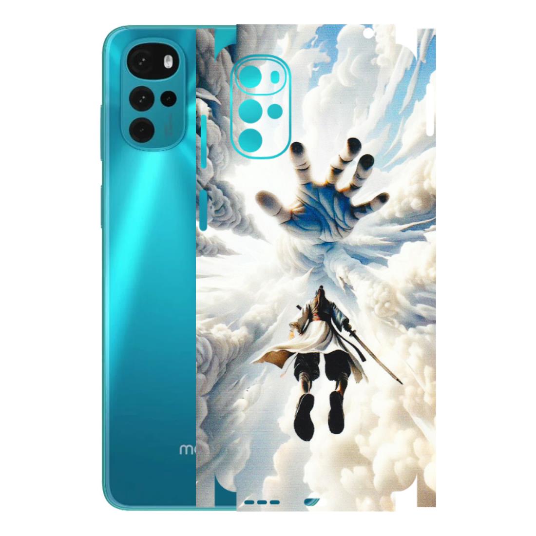 Motorola Phone Skins (All Models) - Big Hand With Monkey King - 3D Embossed Finish (L-323) Motorola Moto G22