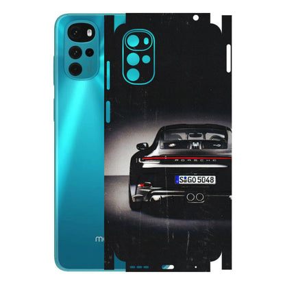 Motorola Phone Skins (All Models) - New Black Porsche GT3 - 3D Embossed Finish (L-327) Motorola Moto G22