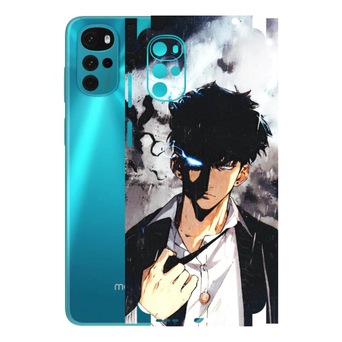 Motorola Phone Skins (All Models) - Sung Jinwoo Manhwa Anime - 3D Embossed Finish (L-328) Motorola Moto G22
