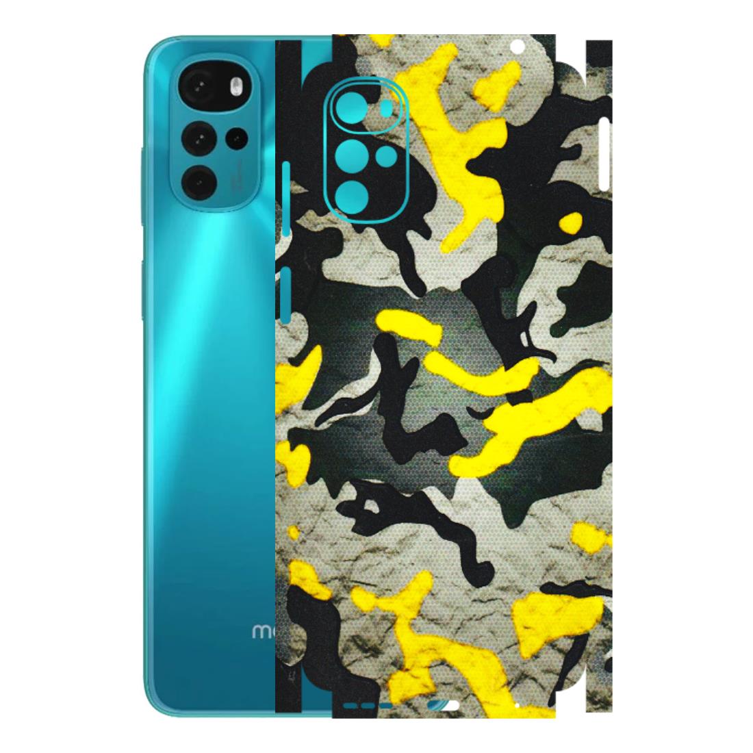 Motorola Phone Skins (All Models) - Yellow Camouflage - 3D Embossed Finish (L-61) Motorola Moto G22