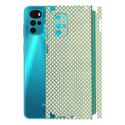 Motorola Phone Skins (All Models) - Gucci Fabric Pattern - 3D Embossed Finish (L-73) Motorola Moto G22