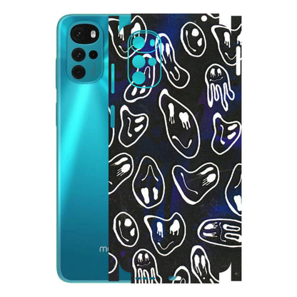 Motorola Phone Skins (All Models) - Distorted Smileys - 3D Embossed Finish (L-92) Motorola Moto G22