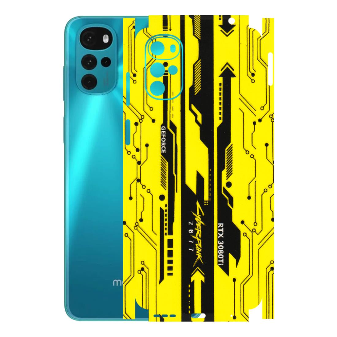 Motorola Phone Skins (All Models) - Yellow Cyberpunk - 3D Embossed Finish (L-93) Motorola Moto G22