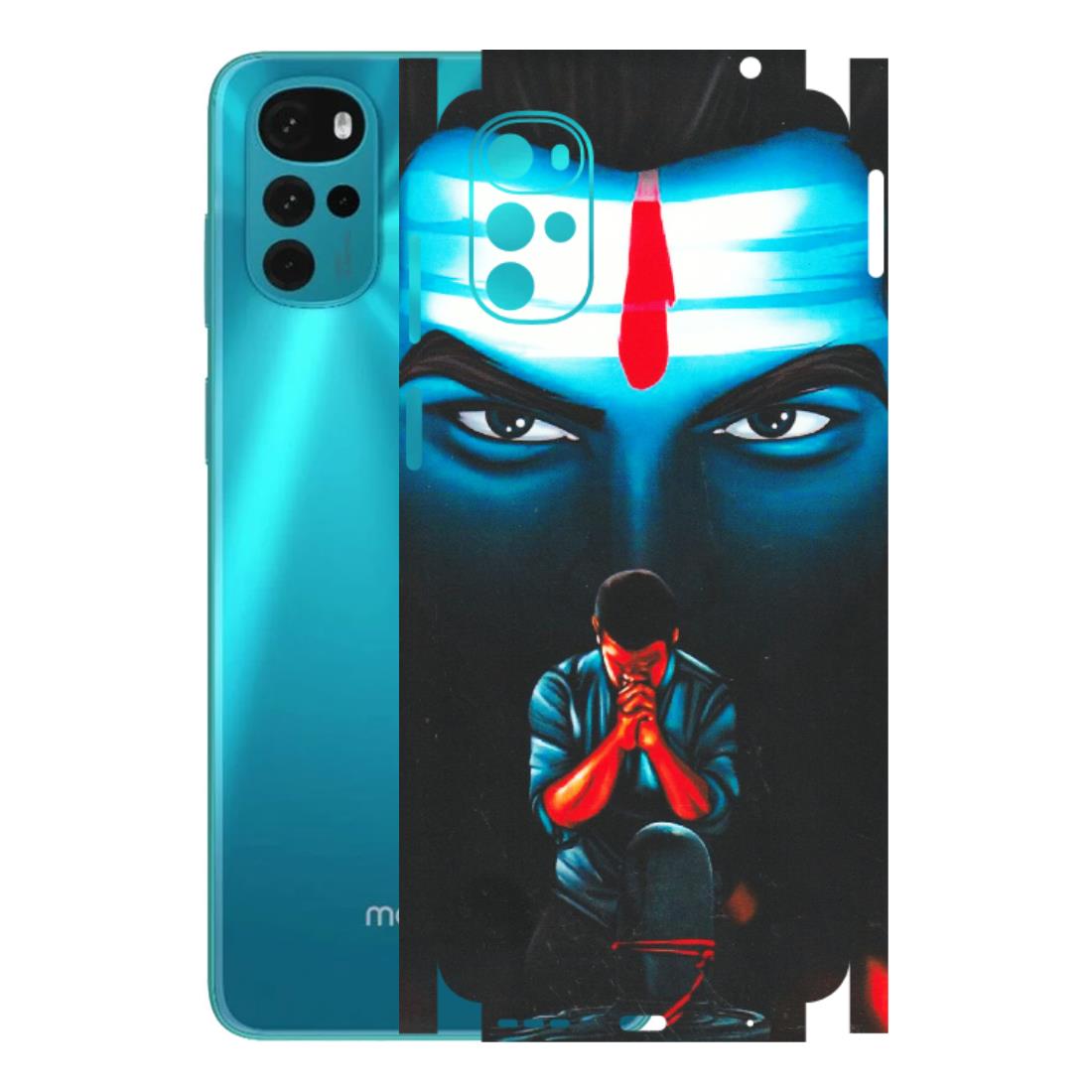 Motorola Phone Skins (All Models) - Mahakal Bhakt - Matte Finish (M-112) Motorola Moto G22