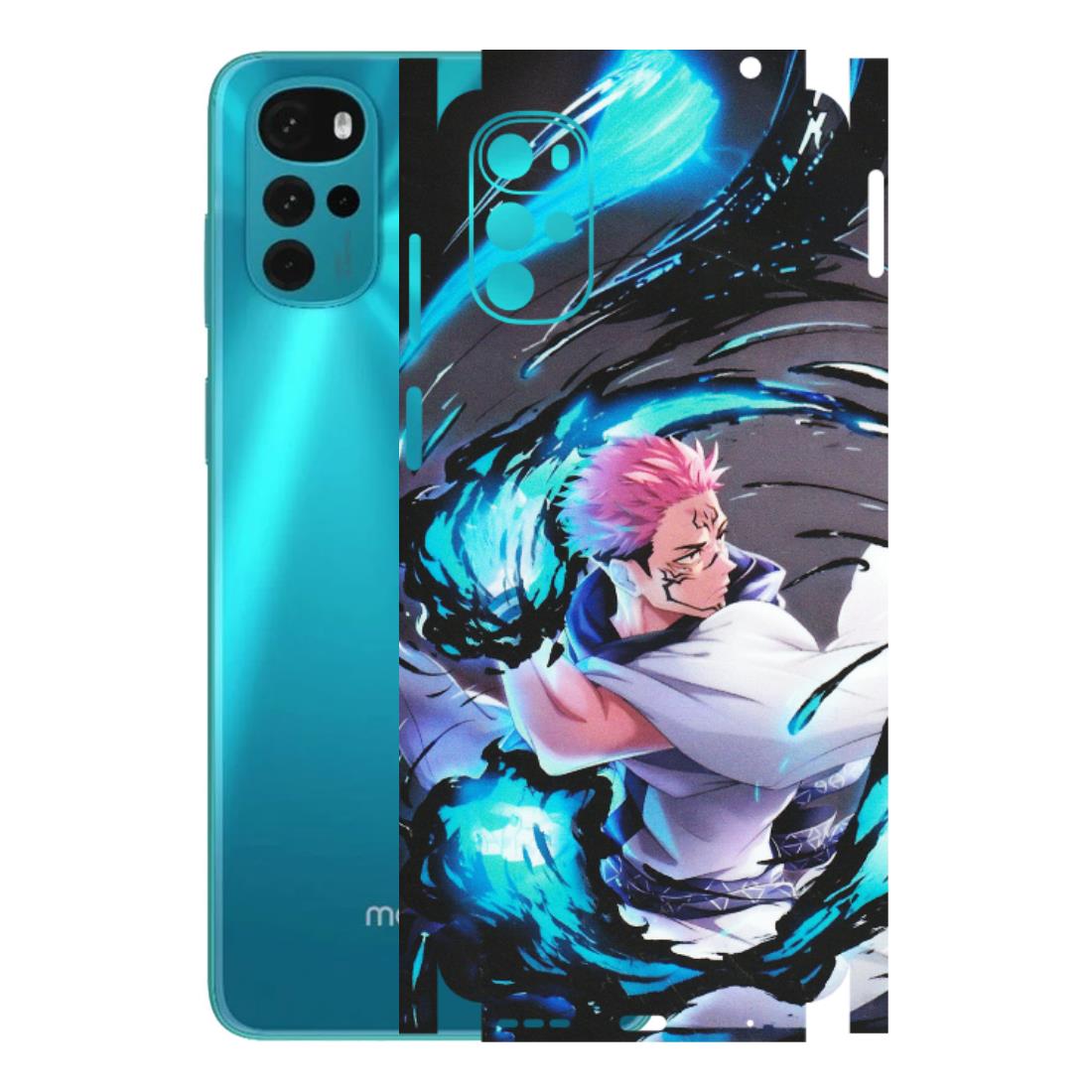 Motorola Phone Skins (All Models) - New Jujutsu Kaisen Grey Blue Anime - Matte Finish (M-127) Motorola Moto G22
