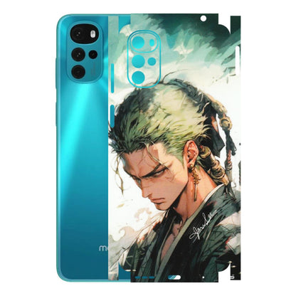 Motorola Phone Skins (All Models) - New Roronoa Zoro One Picece Anime - Matte Finish (M-140) Motorola Moto G22