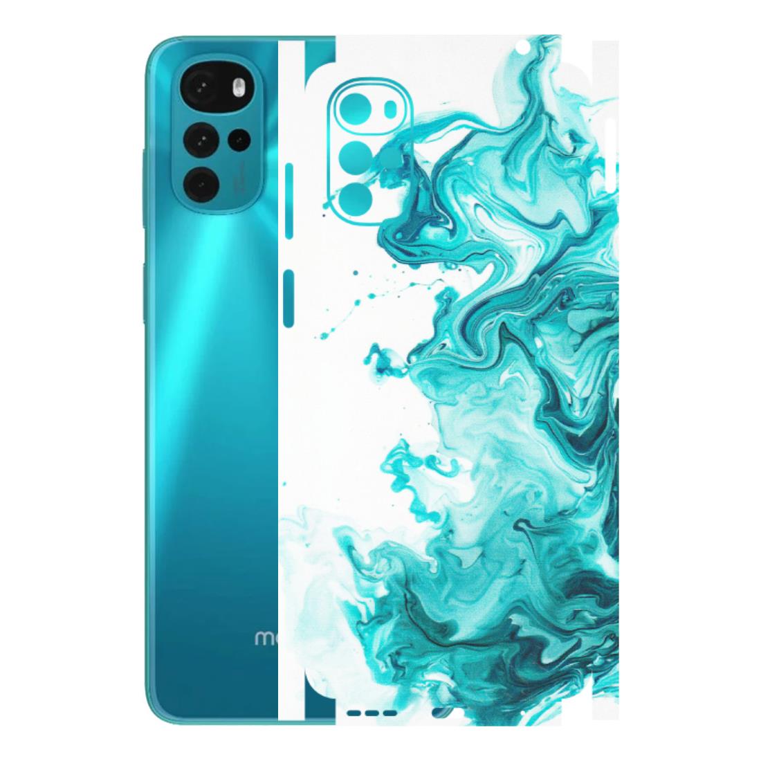 Motorola Phone Skins (All Models) - Sky Blue Abstract Colour - Matte Finish (M-146) Motorola Moto G22