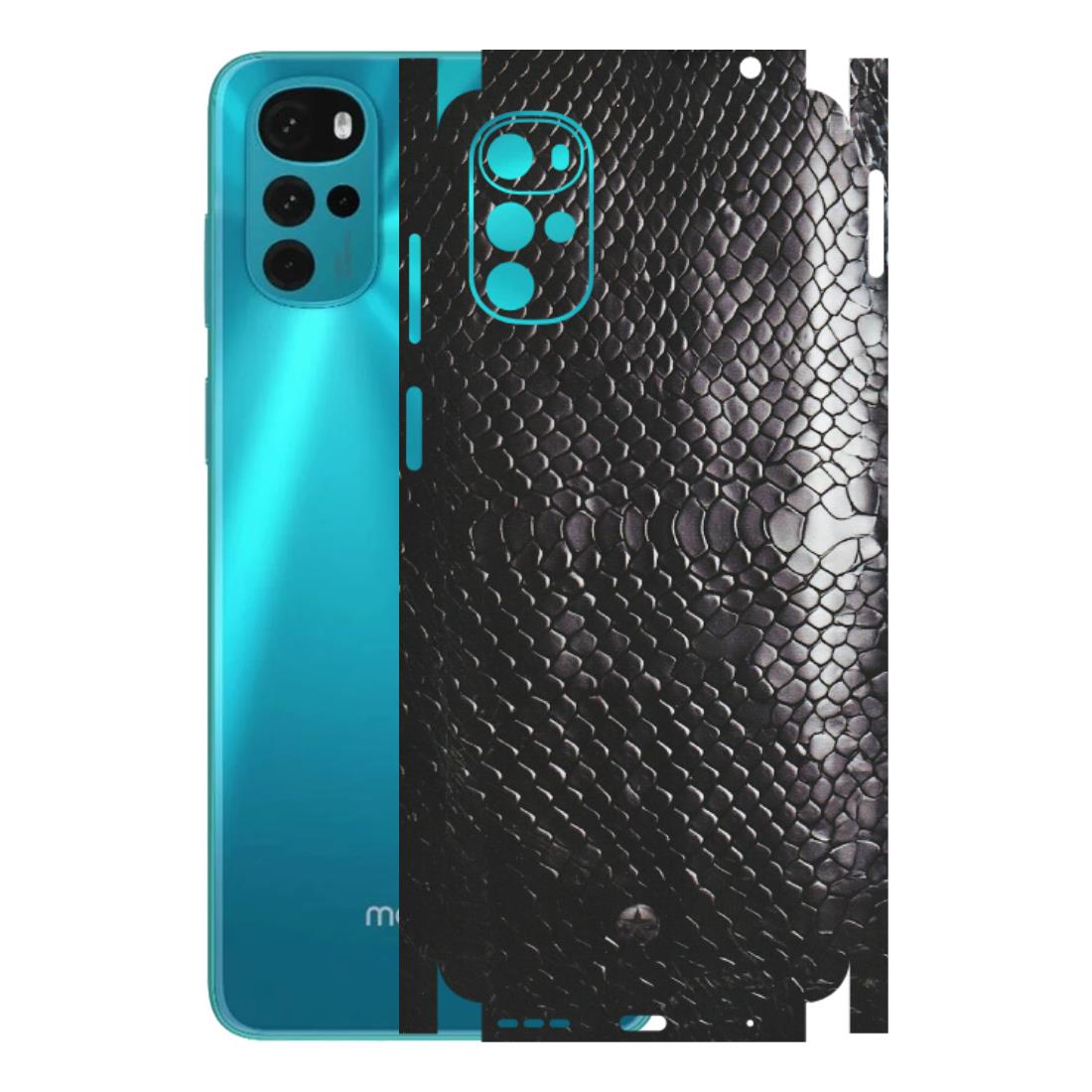 Motorola Phone Skins (All Models) - Black Snack Leather - Matte Finish (M-147) Motorola Moto G22