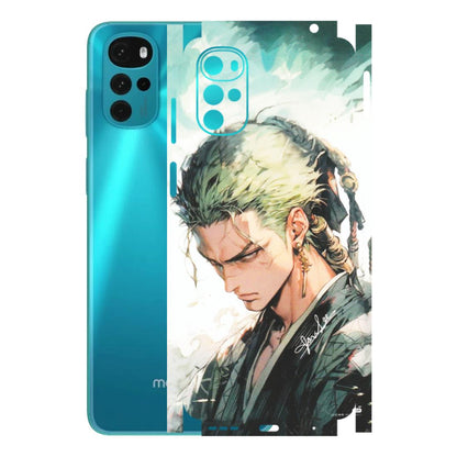 Motorola Phone Skins (All Models) - Pirate Hunter One Piece Anime - Matte Finish (M-157) Motorola Moto G22