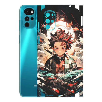 Motorola Phone Skins (All Models) - Tanjiro Demon Slayer Anime - Matte Finish (M-158) Motorola Moto G22