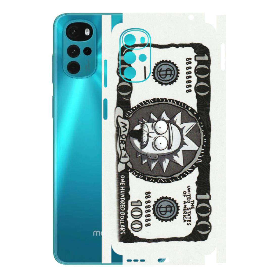 Motorola Phone Skins (All Models) - Rick And Morty Hundred Dollar Anime - Matte Finish (M-161) Motorola Moto G22