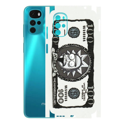 Motorola Phone Skins (All Models) - Rick And Morty Hundred Dollar Anime - Matte Finish (M-161) Motorola Moto G22