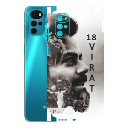Motorola Phone Skins (All Models) - Virat Kohli Cricketer - Matte Finish (M-163) Motorola Moto G22