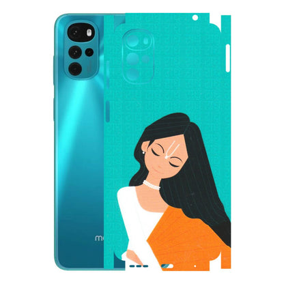 Motorola Phone Skins (All Models) - Radhe Radhe With Hindu Symbol - Matte Finish (M-164) Motorola Moto G22