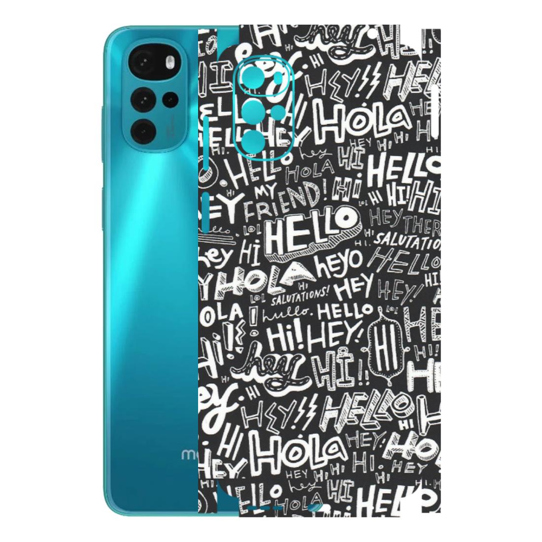 Motorola Phone Skins (All Models) - Hi Hello Doodles - Matte Finish (M-25) Motorola Moto G22