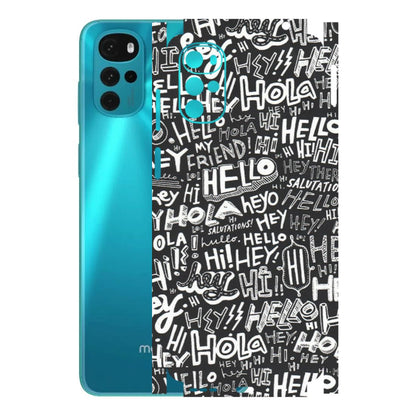 Motorola Phone Skins (All Models) - Hi Hello Doodles - Matte Finish (M-25) Motorola Moto G22