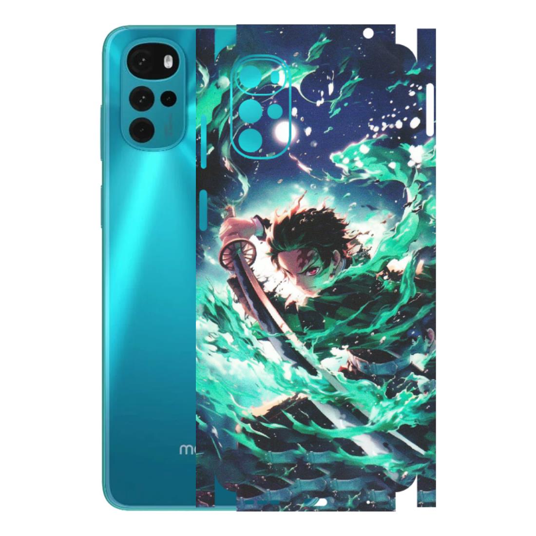 Motorola Phone Skins (All Models) - Sword Fighter Anime - Matte Finish (M-29) Motorola Moto G22