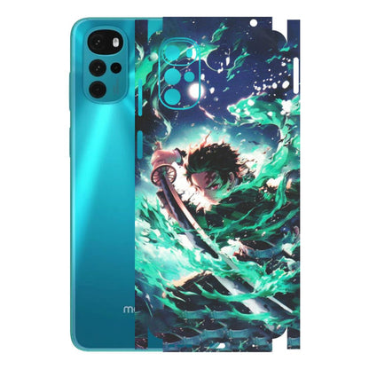 Motorola Phone Skins (All Models) - Sword Fighter Anime - Matte Finish (M-29) Motorola Moto G22