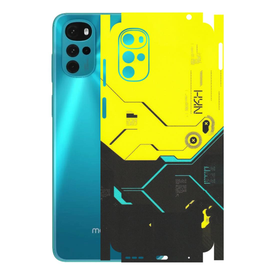 Motorola Phone Skins (All Models) - Black Yellow Technica - Matte Finish (M-53) Motorola Moto G22