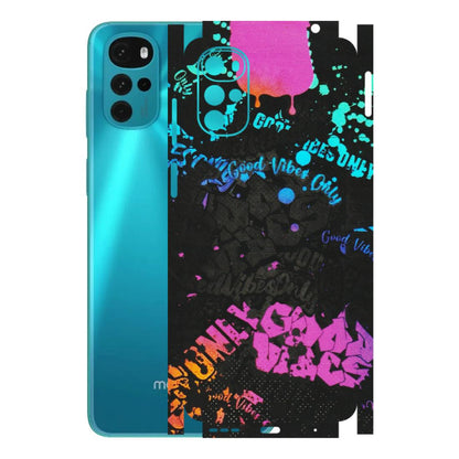 Motorola Phone Skins (All Models) - Majestic Black Vibes - Matte Finish (M-62) Motorola Moto G22