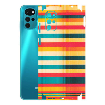 Motorola Phone Skins (All Models) - Colourful Stripes Soothing Effect - Matte Finish (M-86) Motorola Moto G22