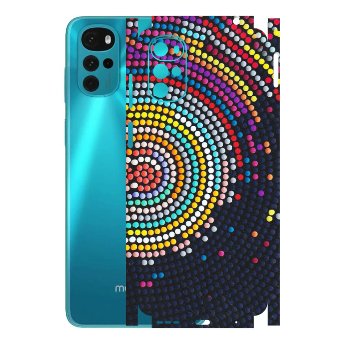 Motorola Phone Skins (All Models) - Rainbow Dot Mandala - Matte Finish (M-97) Motorola Moto G22