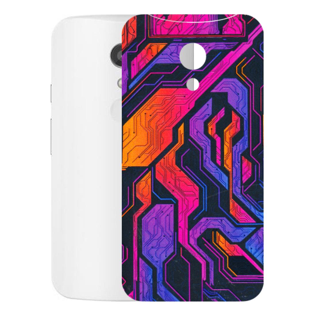 Motorola Phone Skins (All Models) - Tech Circuits Futuristic - 3D Embossed Finish (L-07) Motorola Moto G2