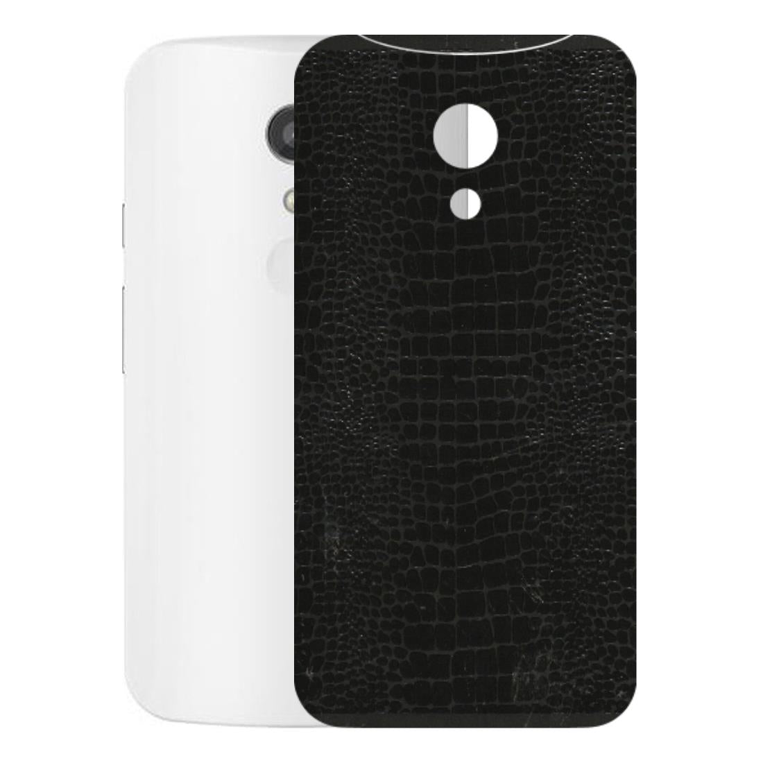 Motorola Phone Skins (All Models) - Snake Leather Black - 3D Embossed Finish (L-107) Motorola Moto G2