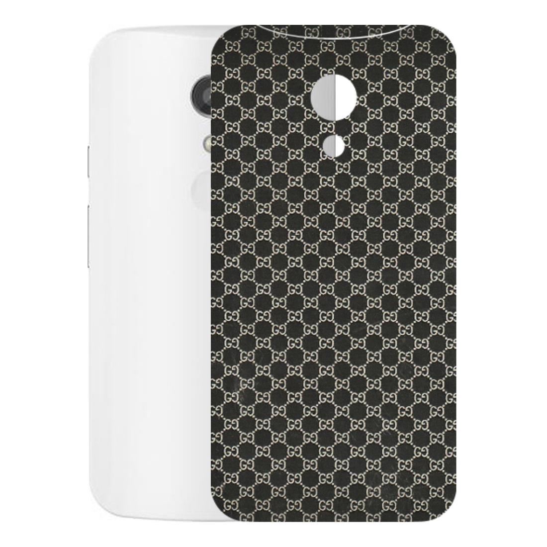 Motorola Phone Skins (All Models) - Black G Print - 3D Embossed Finish (L-109) Motorola Moto G2