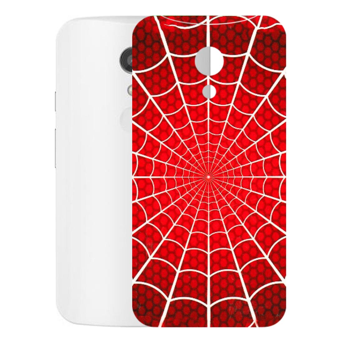 Motorola Phone Skins (All Models) - Classic Spidey Web - 3D Embossed Finish (L-115) Motorola Moto G2