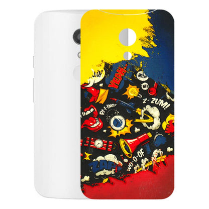 Motorola Phone Skins (All Models) - Pacific Doodle Art - 3D Embossed Finish (L-120) Motorola Moto G2