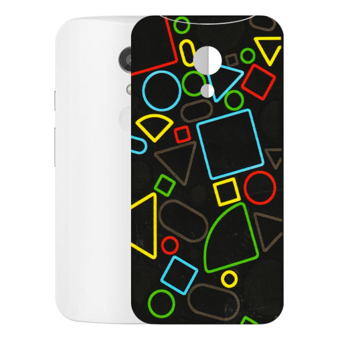 Motorola Phone Skins (All Models) - Black Shapes - 3D Embossed Finish (L-131) Motorola Moto G2