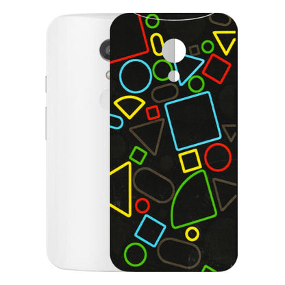 Motorola Phone Skins (All Models) - Black Shapes - 3D Embossed Finish (L-131) Motorola Moto G2