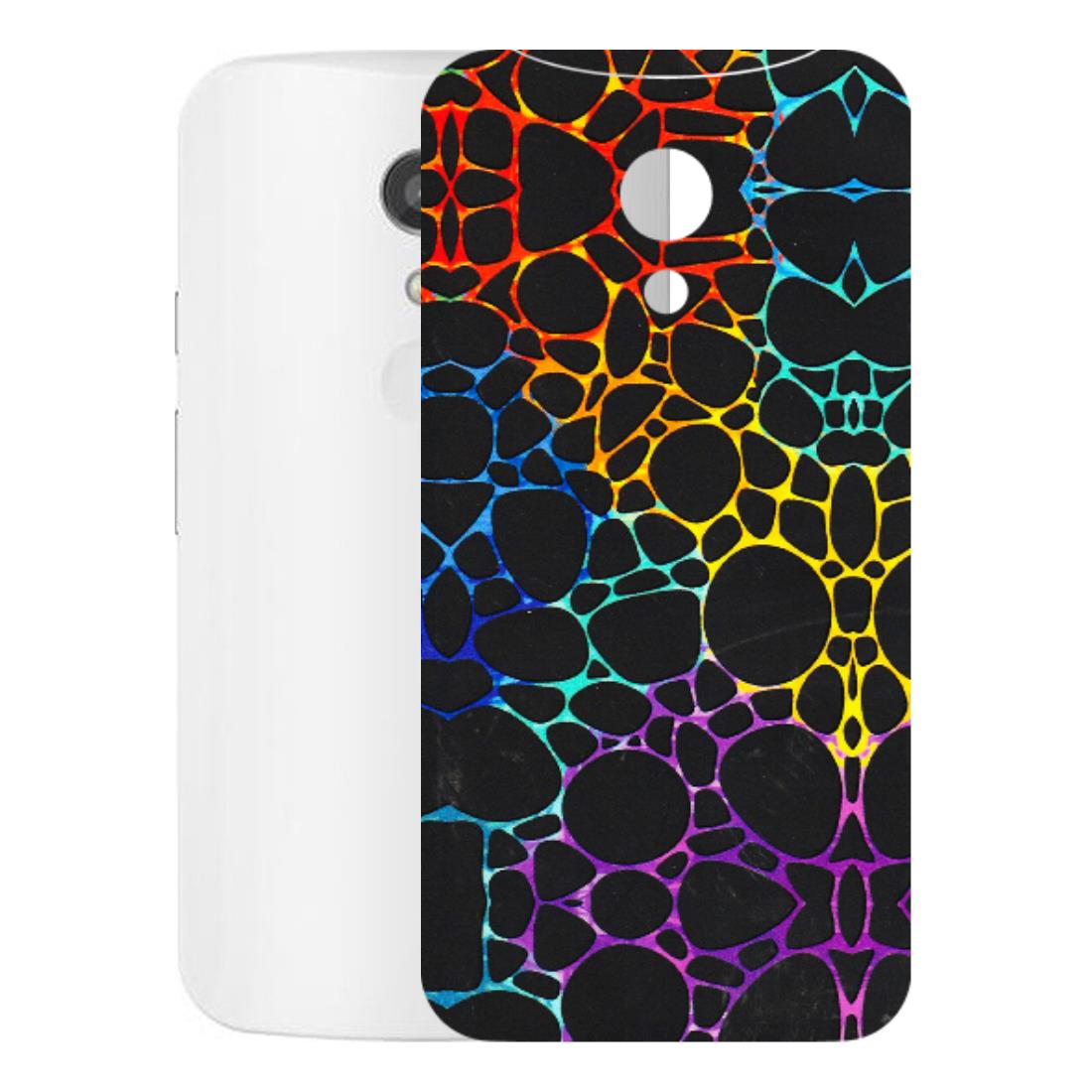 Motorola Phone Skins (All Models) - Abstract Art MultiColour - 3D Embossed Finish (L-133) Motorola Moto G2