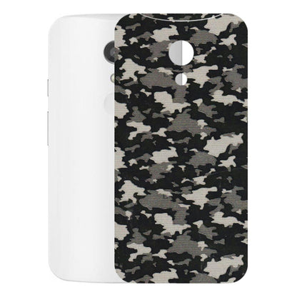 Motorola Phone Skins (All Models) - Black/Grey Camoflaunge - 3D Embossed Finish (L-142) Motorola Moto G2