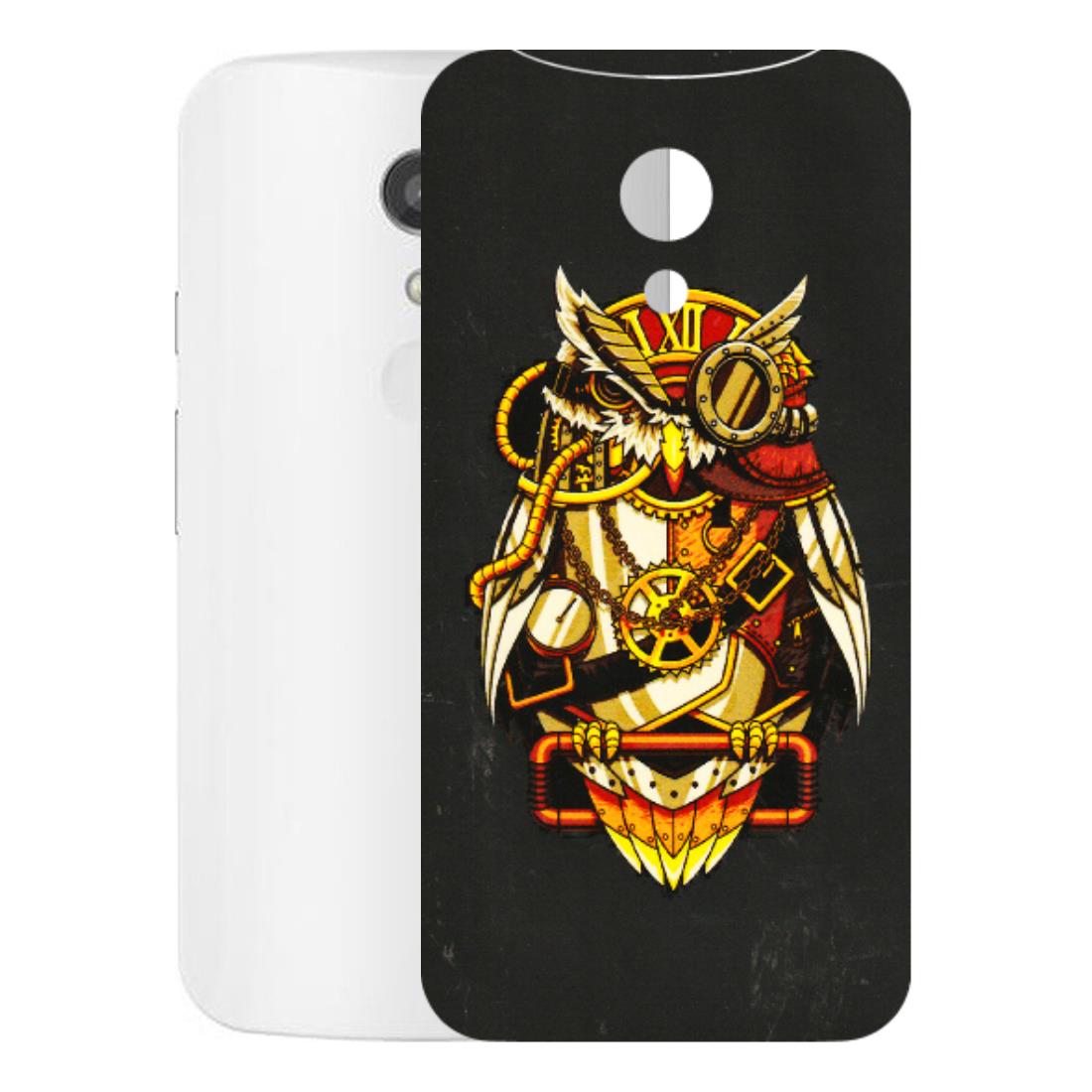 Motorola Phone Skins (All Models) - Classy Smart Owl - 3D Embossed Finish (L-144) Motorola Moto G2