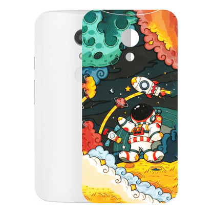 Motorola Phone Skins (All Models) - Astronauts & Spaceship - 3D Embossed Finish (L-145) Motorola Moto G2