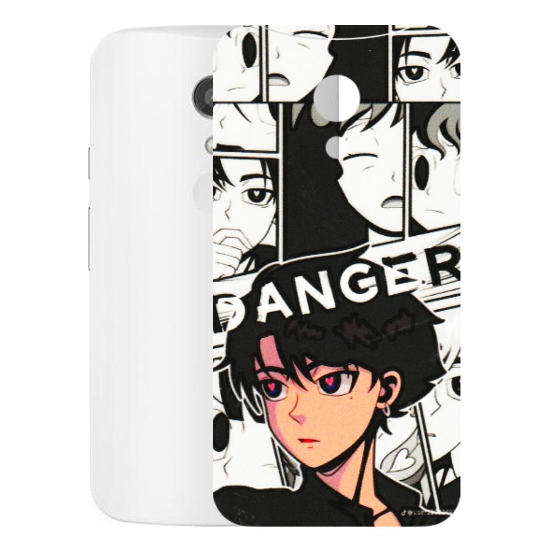 Motorola Phone Skins (All Models) - Danger Anime - 3D Embossed Finish (L-155) Motorola Moto G2