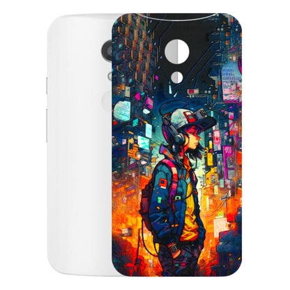 Motorola Phone Skins (All Models) - Street Anime Guy - 3D Embossed Finish (L-158) Motorola Moto G2