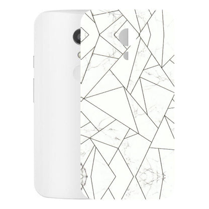 Motorola Phone Skins (All Models) - Luxury White Marble Effect - 3D Embossed Finish (L-168) Motorola Moto G2