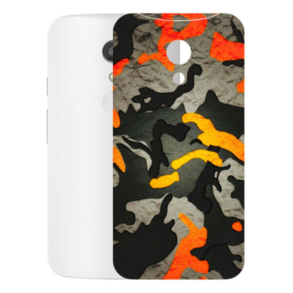 Motorola Phone Skins (All Models) - Orange Camouflage - 3D Embossed Finish (L-204) Motorola Moto G2