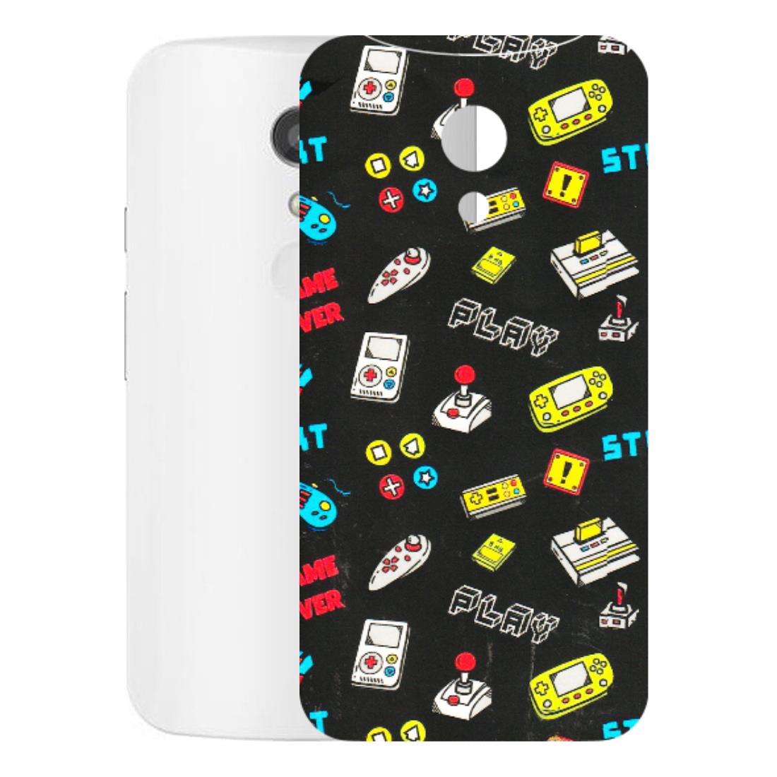 Motorola Phone Skins (All Models) - Gaming Doodles - 3D Embossed Finish (L-224) Motorola Moto G2